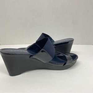 Lauren Ralph Lauren sandal wedges leather fabric 8
